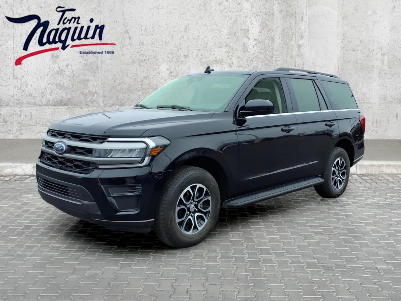 2024 Ford Expedition XLT in Agate Black Metallic — front three-quarter view