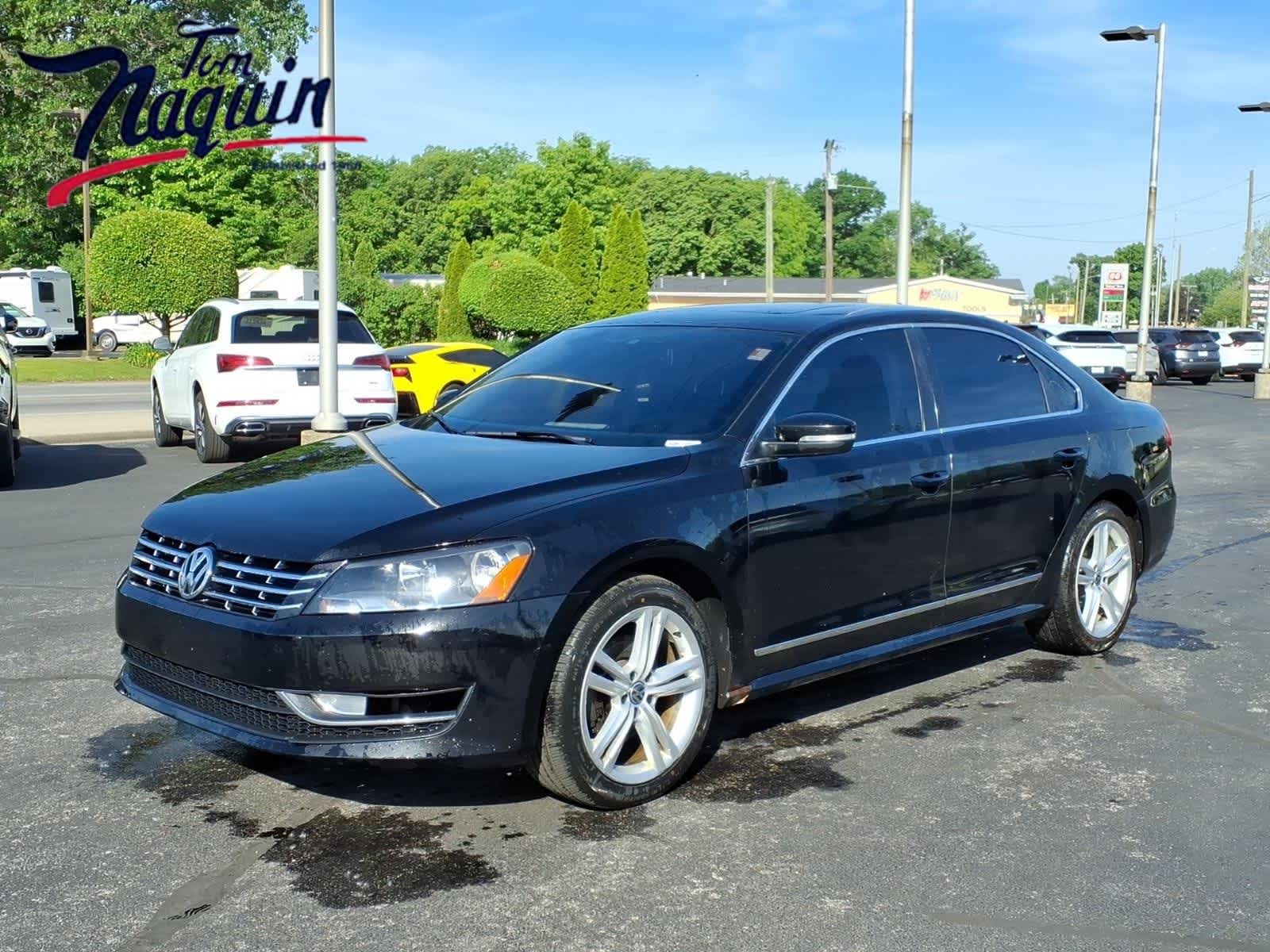 2014 Volkswagen Passat TDI SE in Black — front three-quarter view